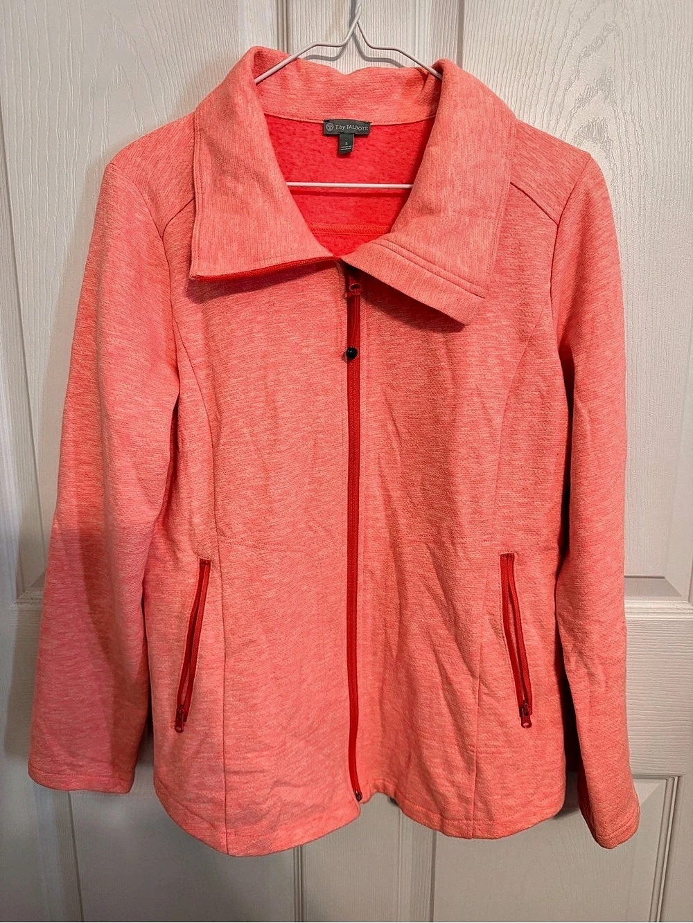 Talbots Women'Small Zip Front Jacket in Pink Size Small